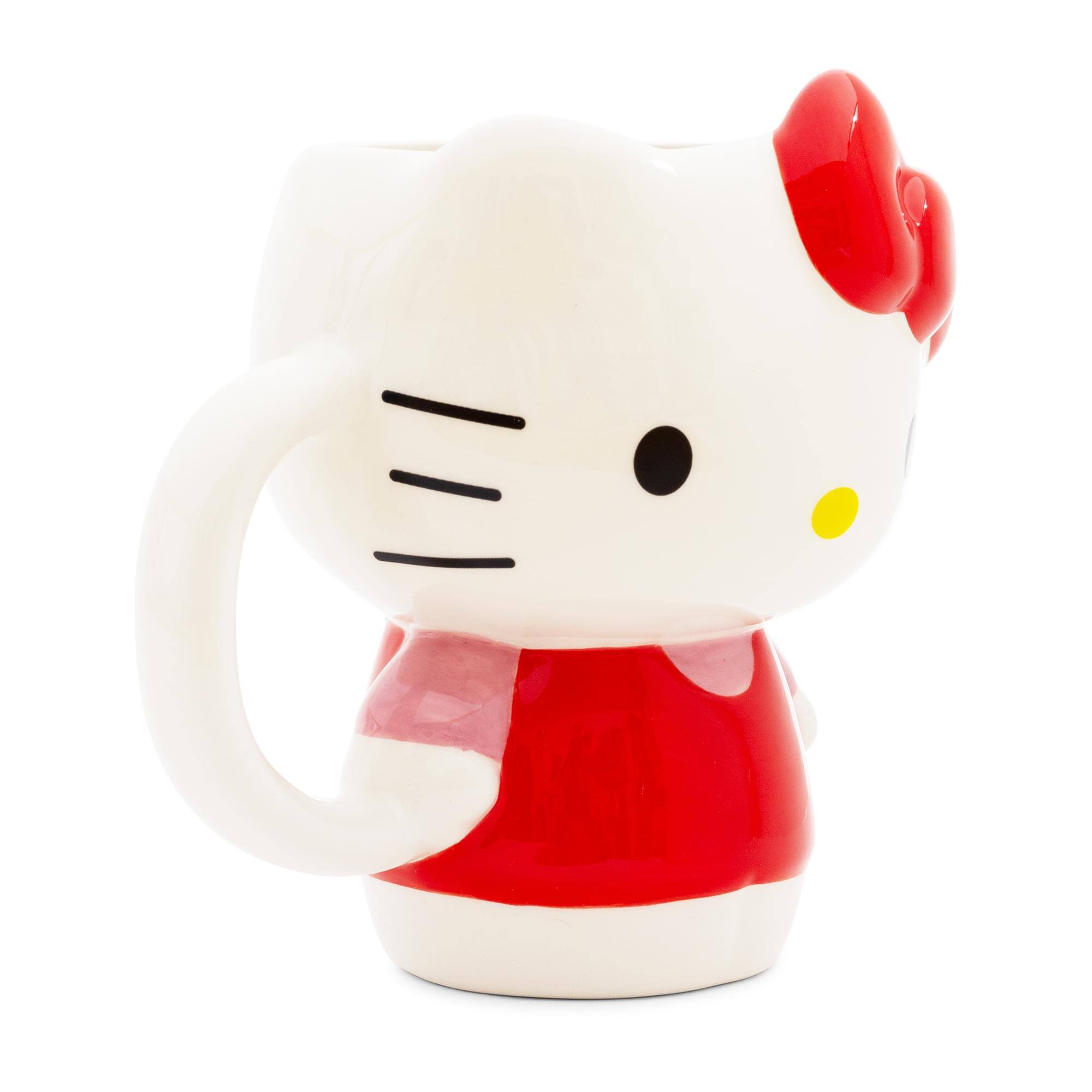 Alt View 1. Silver Buffalo - Sanrio Hello Kitty Red Dress Sculpted Ceramic Mug | Holds 20 Ounces - Red.