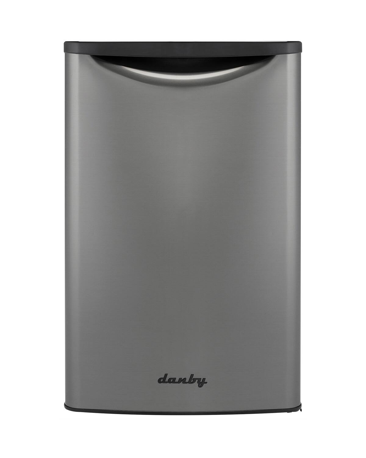 Front. Danby - 4.4 cu. ft. Contemporary Classic Compact All-Fridge - Black Stainless Steel Look.