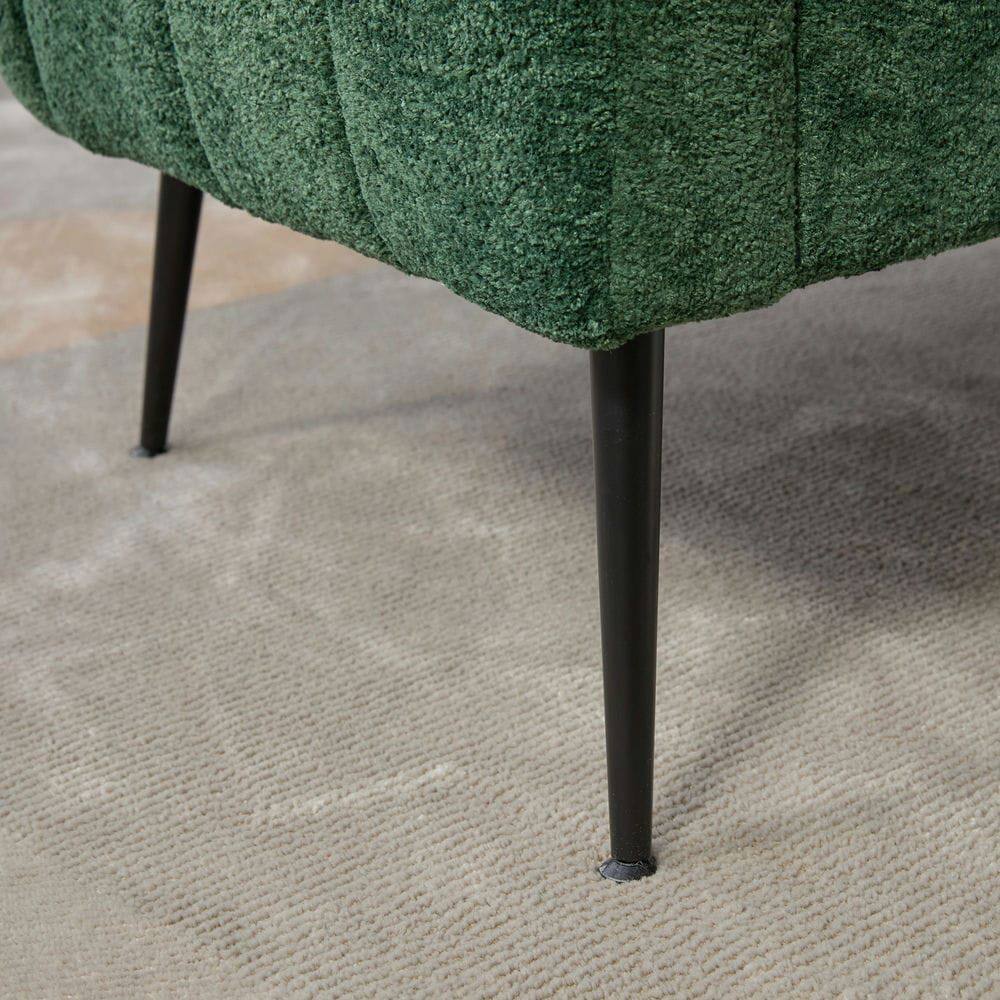 Alt View 5. Kadyn - 50.2'' Wide Upholstered Mini Loveseat Accent Couch, Modern Settee with Metal Legs, 2-Seater Sofa for Living Room, Green - Green.