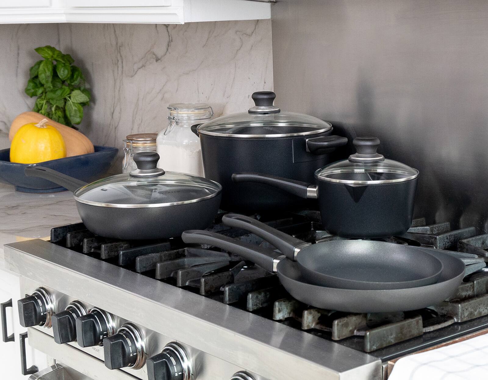 Alt View 1. Scanpan - Classic 3 Piece Cookware Set - Black.