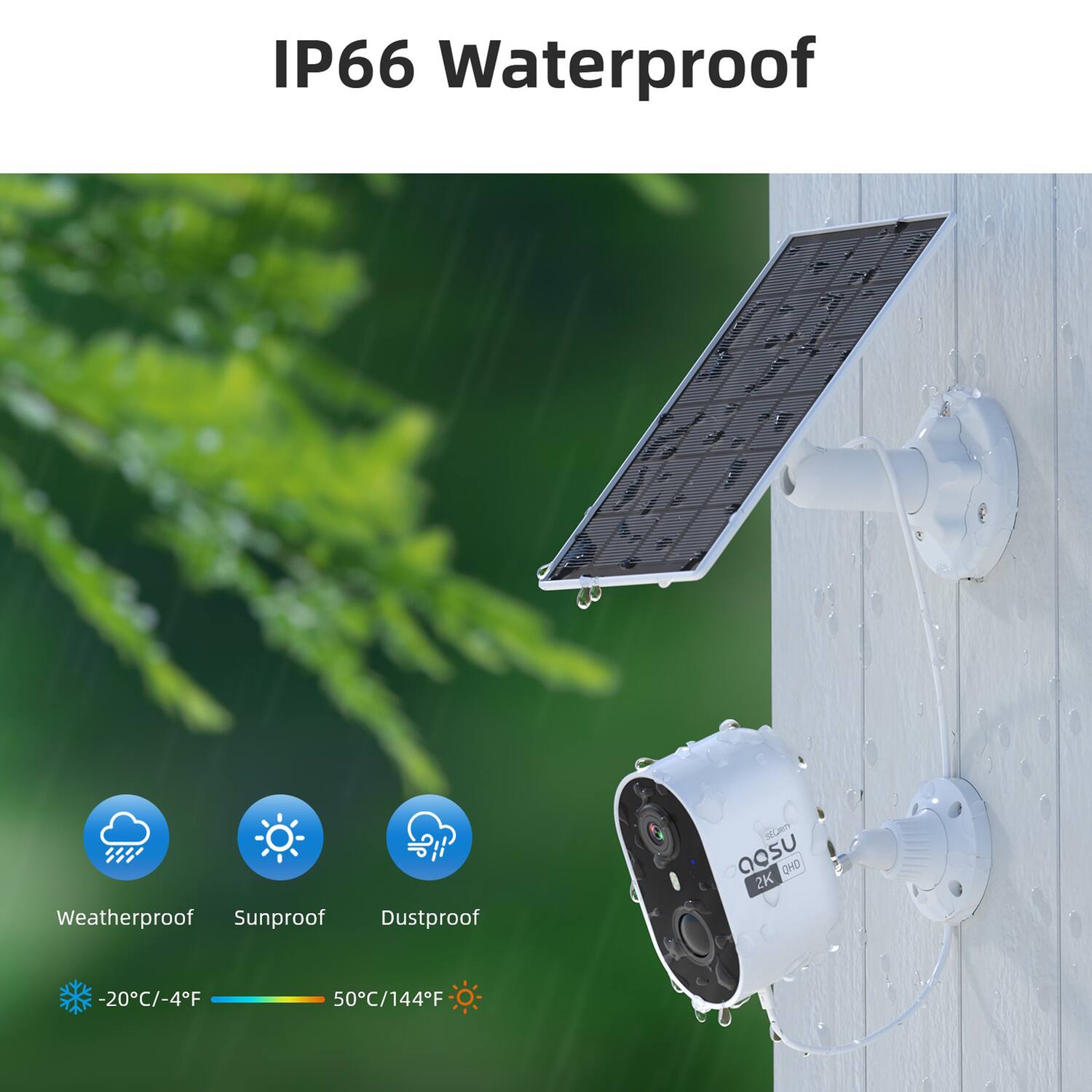 IP66 Waterproof Weatherproof Sunproof Dustproof GEURT aosu OHD 2K -20C/-4F 50C/144F