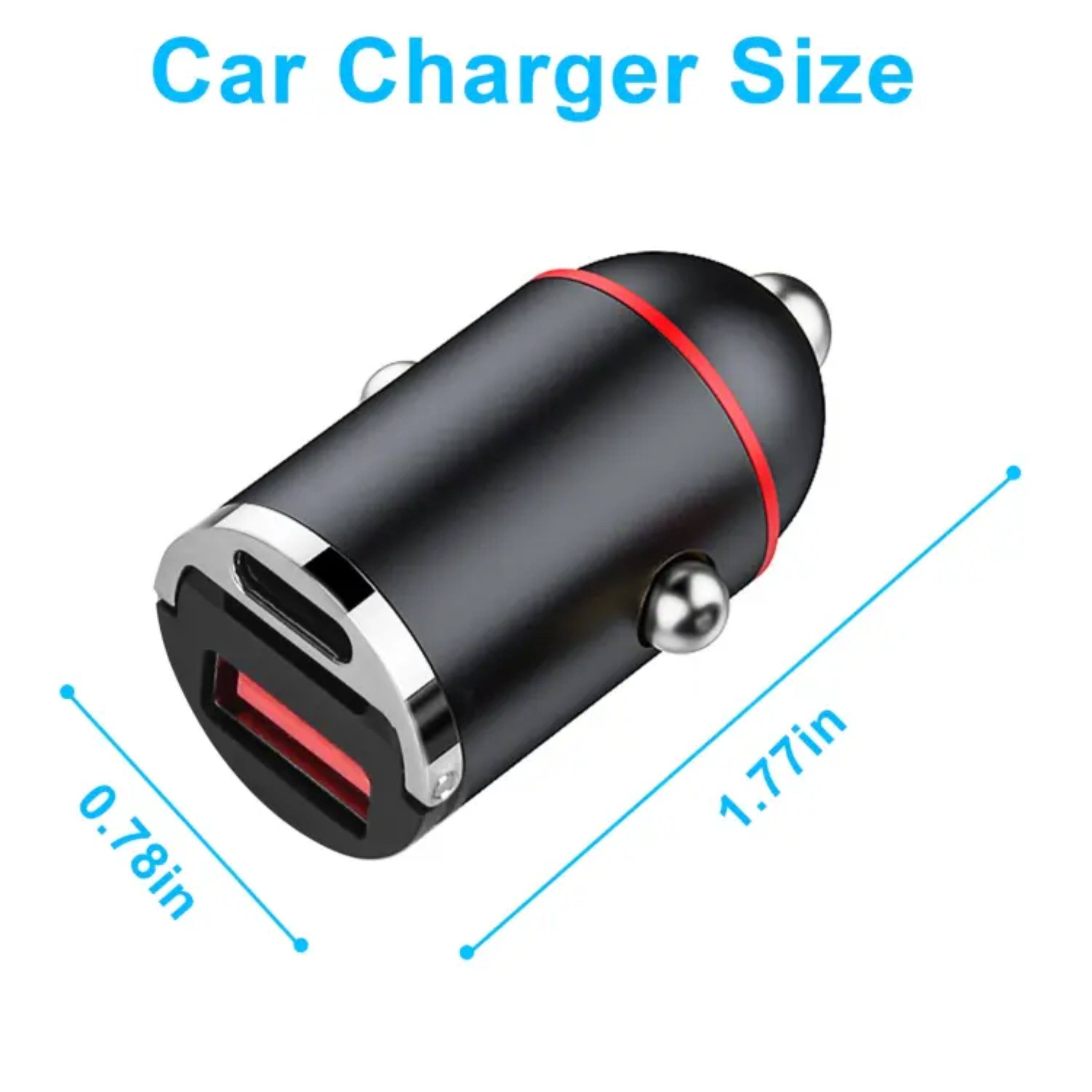 Car Charger Size  
0.78in x 1.77in