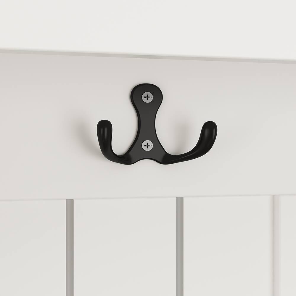 Alt View 9. FUFU&GAGA - Multi Functional Entryway Storage Cabinet Shoe Bench with Coat Rack Shelves and Hooks for Organized Hallway - White.