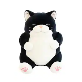 New Era Distribution - Chubby Meow 12 Inch Plush Pillow - Black