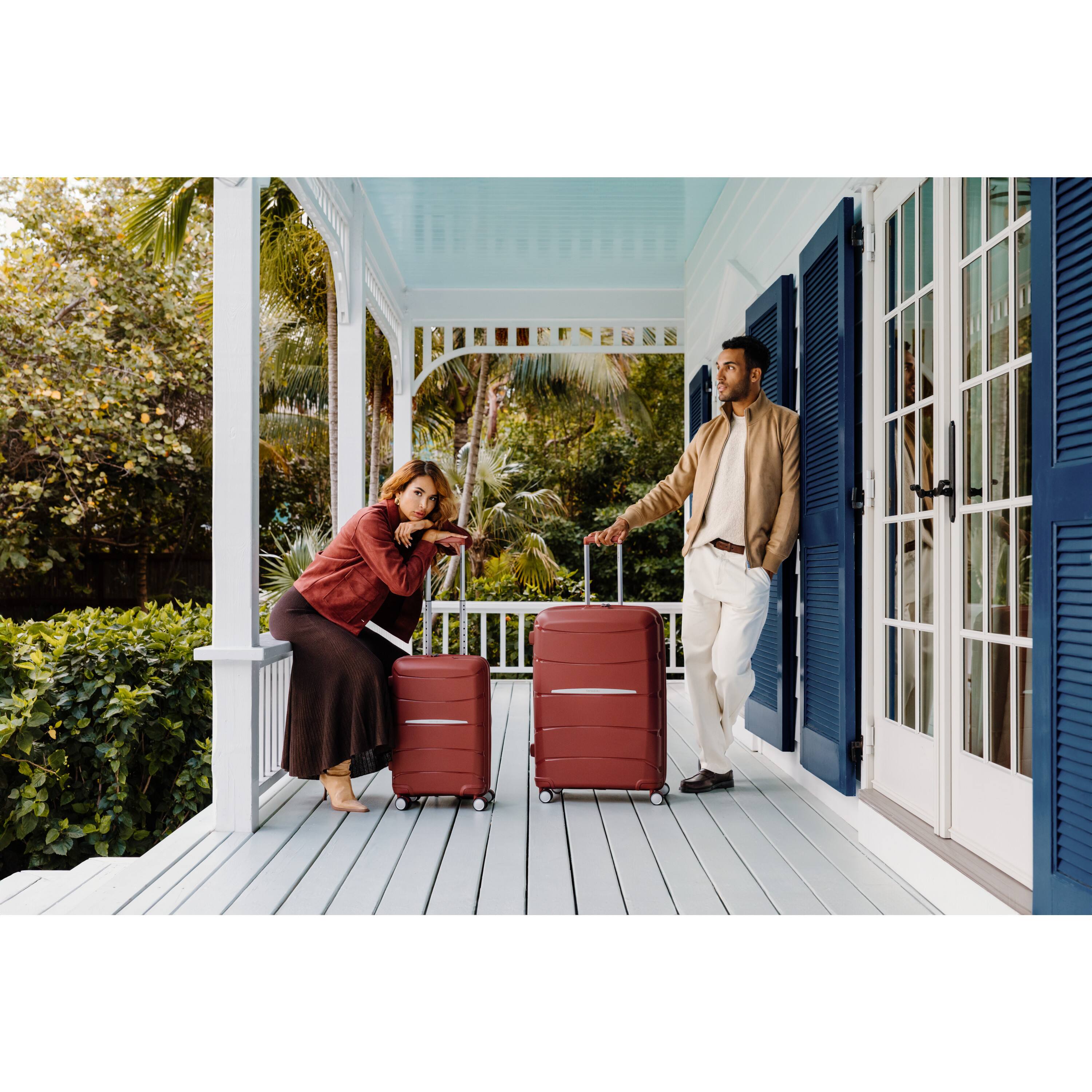 Alt View 13. Samsonite - Outline Pro Large Spinner Suitcase - Mars Red.