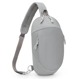 Unique Bargains - Small Sling Bag with RFID Blocking Mini Fanny Pack Convertible Crossbody Anti Theft Chest Bag for Travel Hiking - Gray