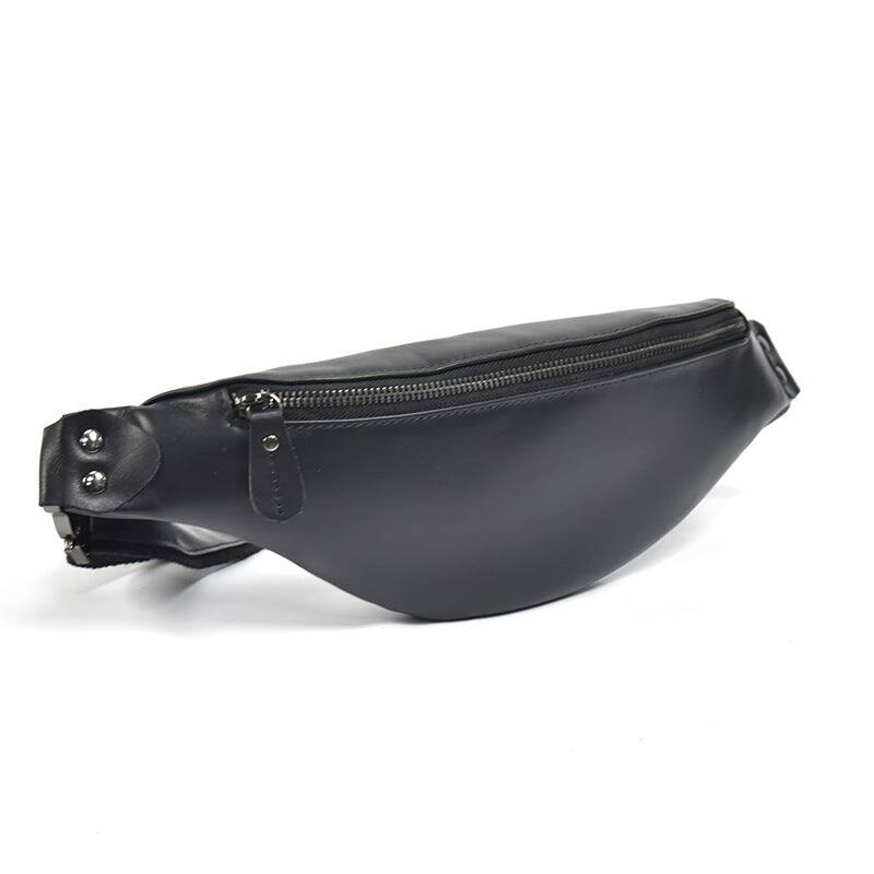 Steel Horse Leather - Sigrid Smooth Leather Waist Bag - Black