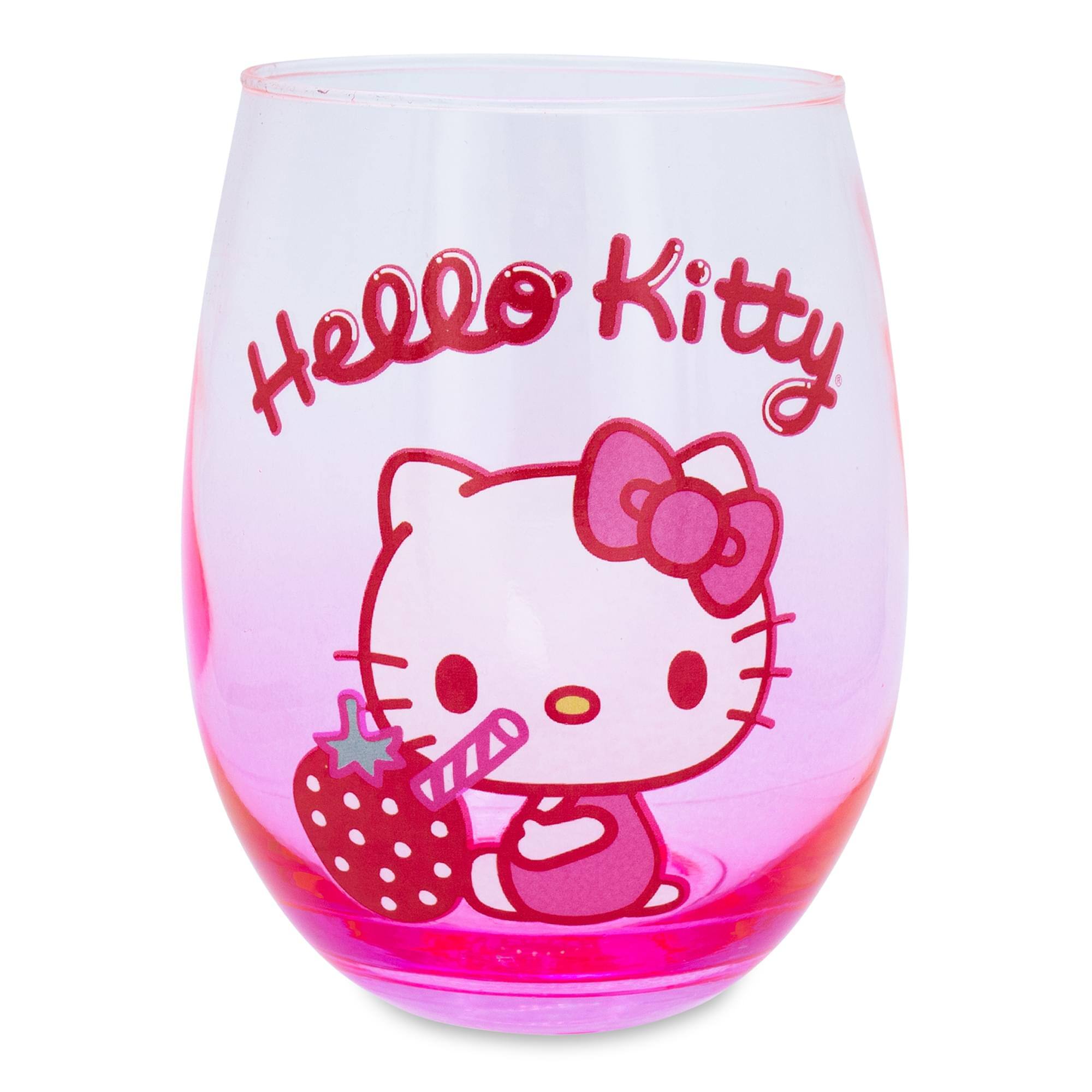 Silver Buffalo - Sanrio Hello Kitty Strawberry Sip Stemless Wine Glass | Holds 20 Ounces - Pink price history on PriceWatchPro