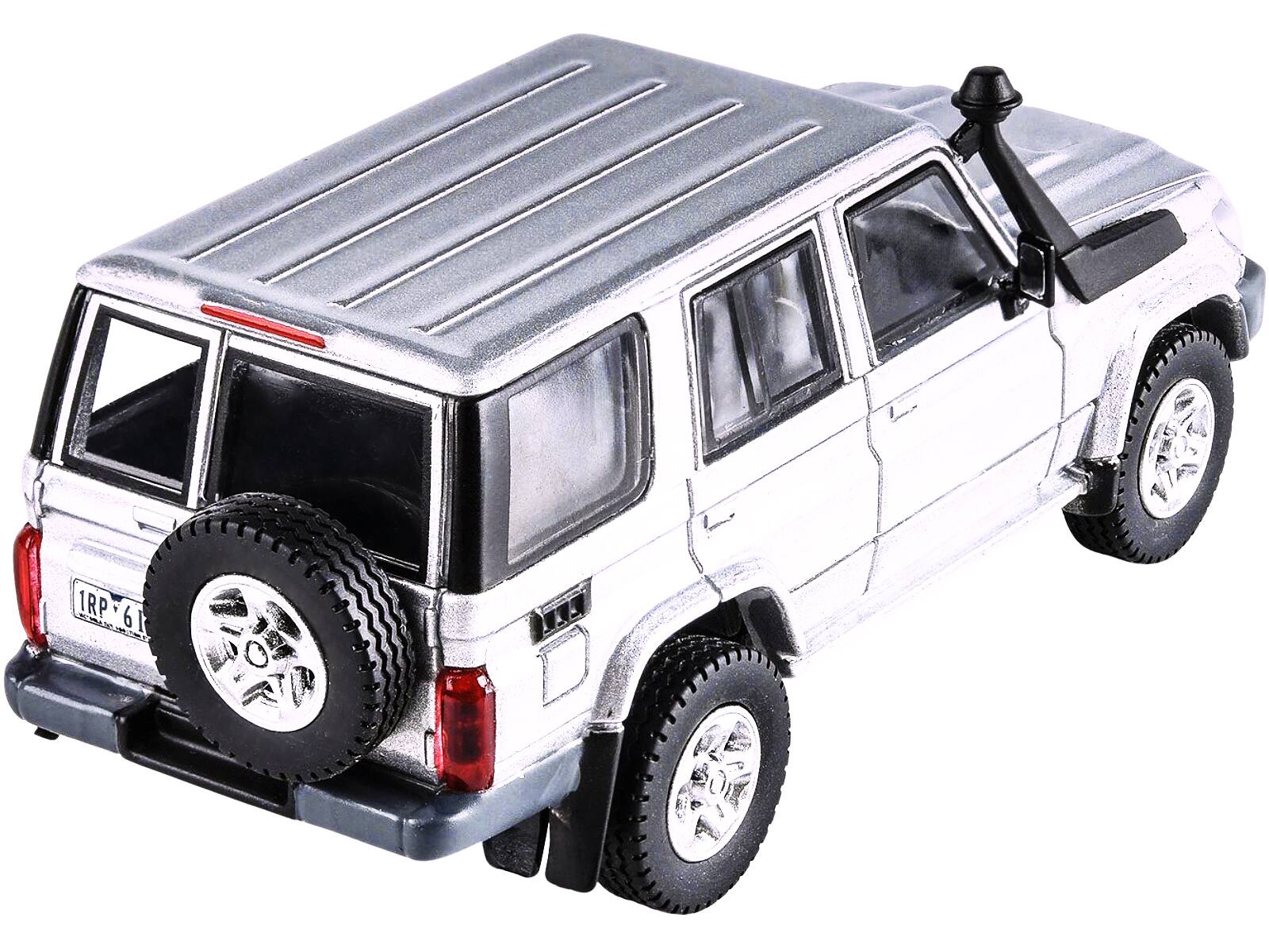 Alt View 1. Paragon - Toyota Land Cruiser 76 Silver Pearl 1/64 Diecast Model Car by Paragon.