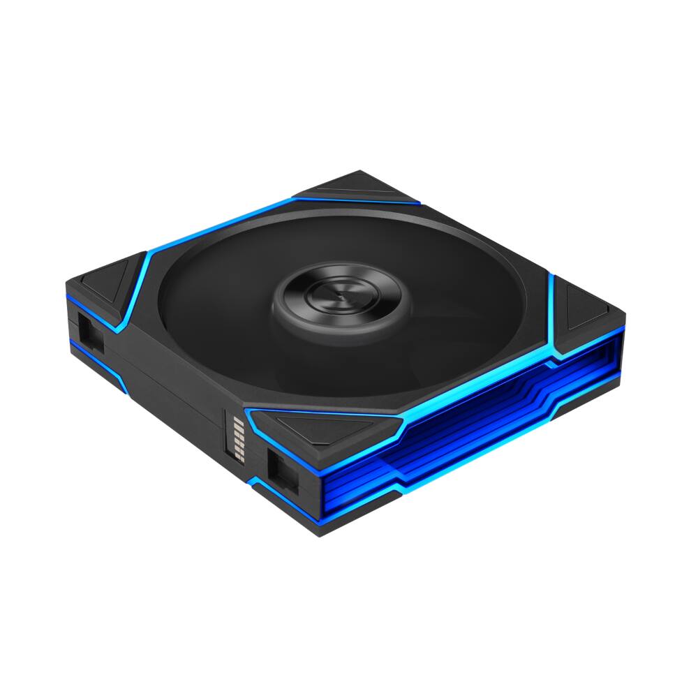 Angle. Lian Li - UNI FAN TL Flex 120mm Reverse Blade ARGB Fan, Single Pack, Infinity Mirror, Controller Not Included (12RTL1F1B) - Black.