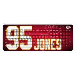 Keyscaper - Chris Jones Kansas City Chiefs Wireless Keyboard - Black