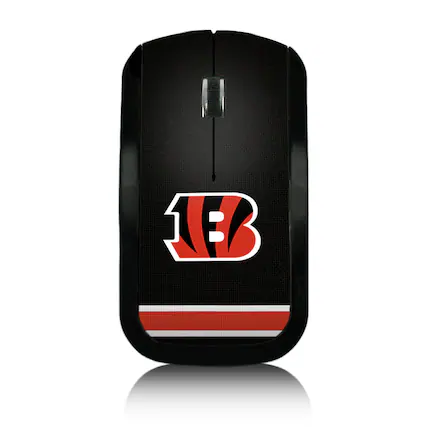 Front. Keyscaper - Cincinnati Bengals Stripe Wireless Mouse - Multicolor.