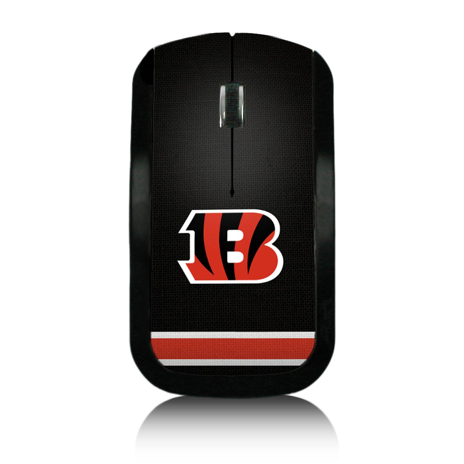 Front. Keyscaper - Cincinnati Bengals Stripe Wireless Mouse - Multicolor.