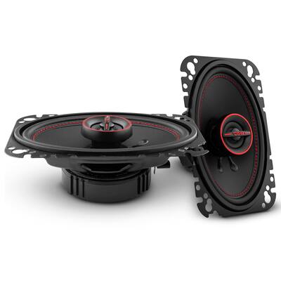 Front. DS18 Audio - GEN-X 4x6" 2-way Coaxial Speaker with Built-in Driver (Pair), 45W RMS 4-Ohm.