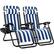 Front. Best Choice Products - Best Choice Products Set of 2 Zero Gravity Lounge Chair Recliners for Patio, Pool w/ Cup Holder Tray - Blue Striped - Blue Striped.