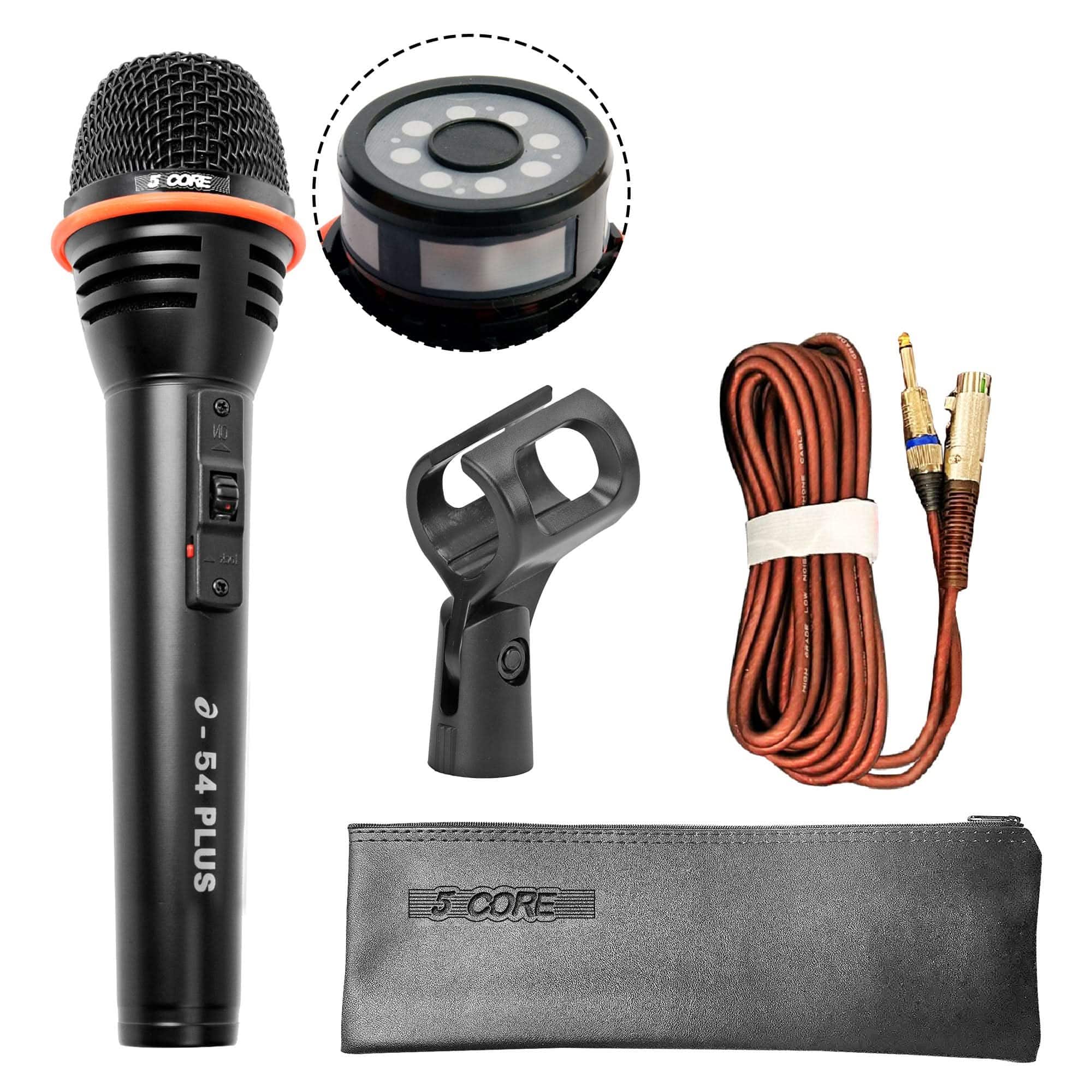 5 CORE - Microphone Dynamic Mic Karaoke Singing Studio XLR Mics Handheld  -A-54
