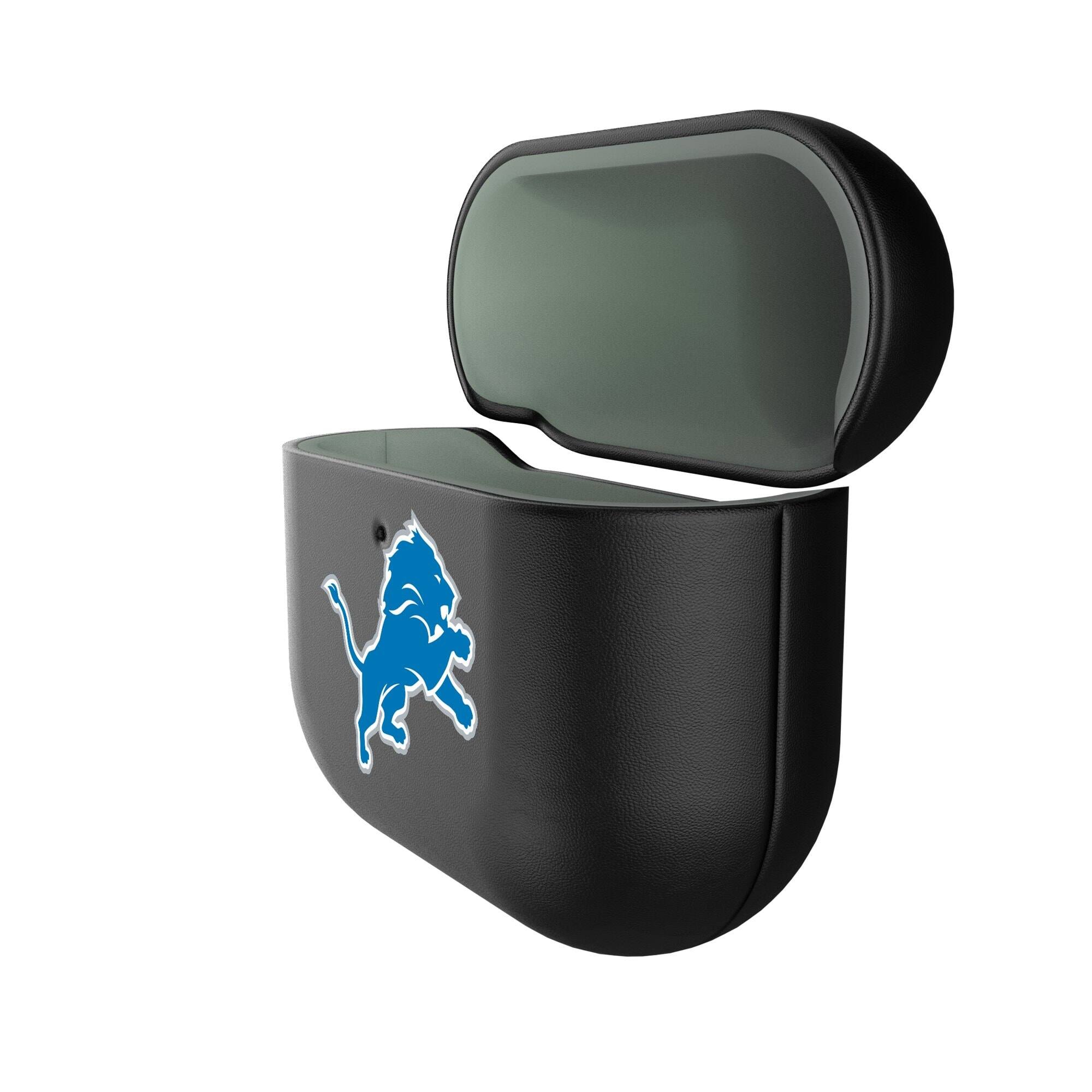 Alt View 1. Keyscaper - Detroit Lions Detroit Lions Insignia AirPods 4th Generation Case Cover - No Size - Black.