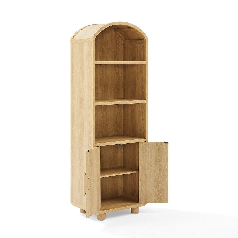 Left. Crosley Furniture - Millie Bookcase Ash - Ash.