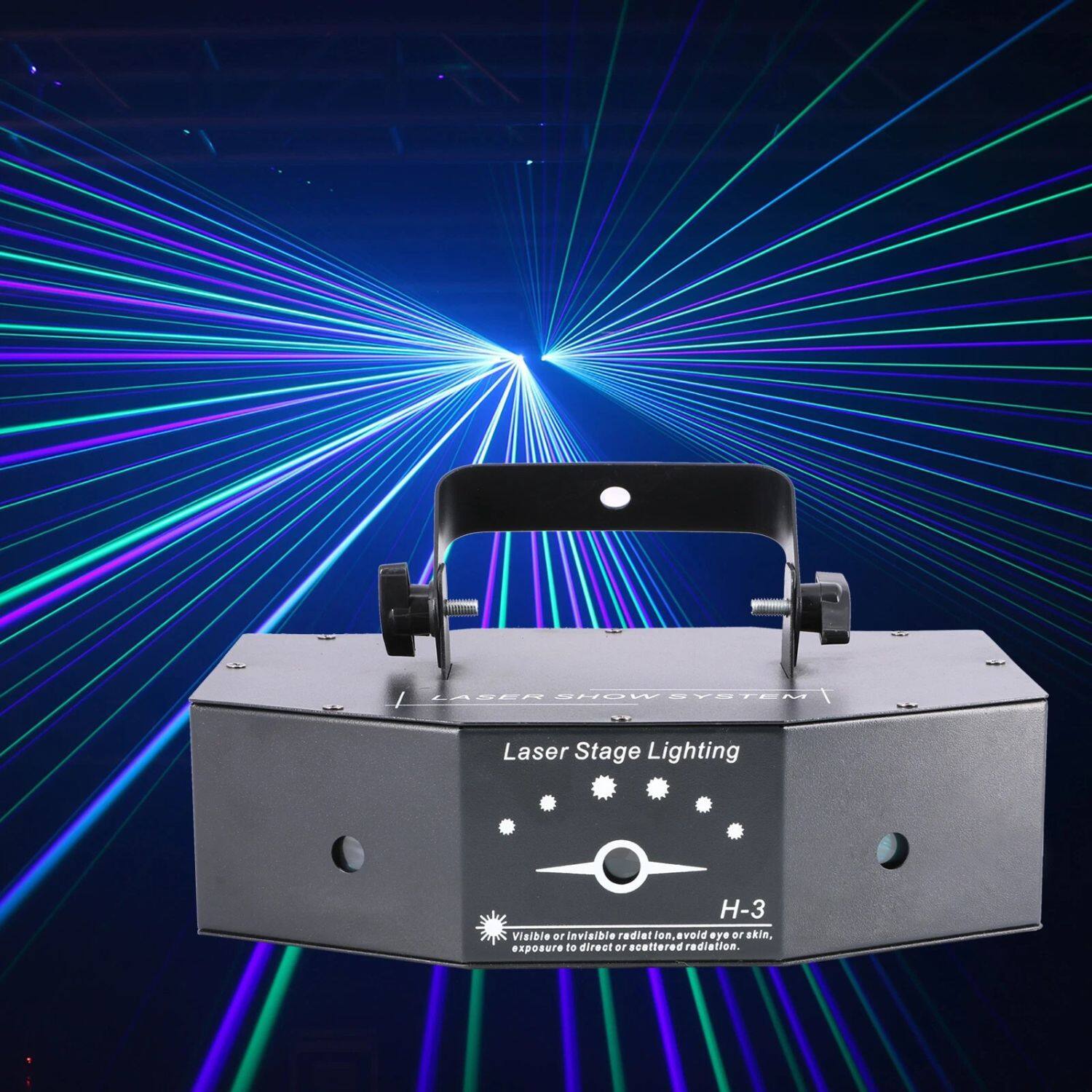 LASER SHOW SYSTEM  
Laser Stage Lighting  
H-3  

Visible or Invisible radiation, avoid eye or skin exposure to direct or scattered radiation.