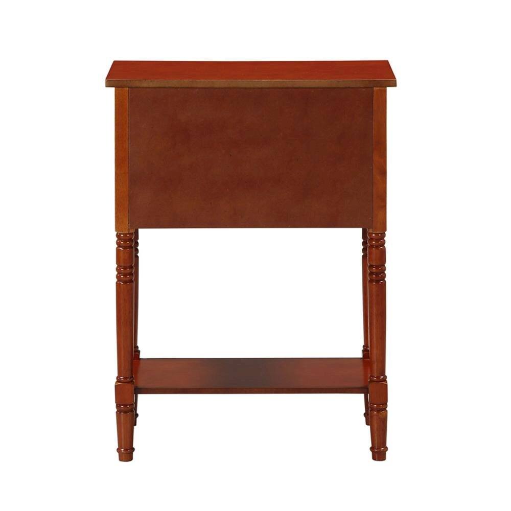 Angle. FurniFact - Entryway Hall Table, Cherry - Cherry.