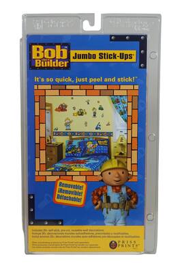 Borderlands - Bob the Builder Removable Jumbo Stick ups - Includes 20+ Self-Stick, Pre-Cut, Reusable Wall Decorations - Multi