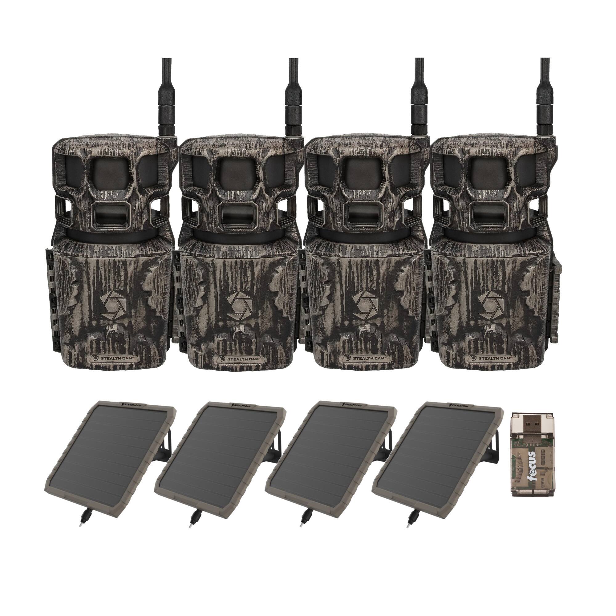 Stealth Cam - Revolver Pro 3.0 360-Degree Cellular Trail Camera (4-Pack) Bundle
