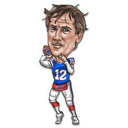 Sporticulture - Jim Kelly Buffalo Bills Metal Caricature Wall Art - Blue