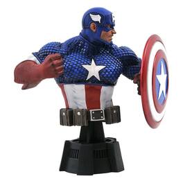 Marvel - Captain America 6 Inch Resin Bust - Blue