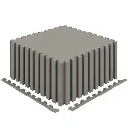 Costway - 24 Pack Interlocking EVA Foam Floor Tiles, 1/2 Inch Thick Puzzle Exercise Mats - Gray
