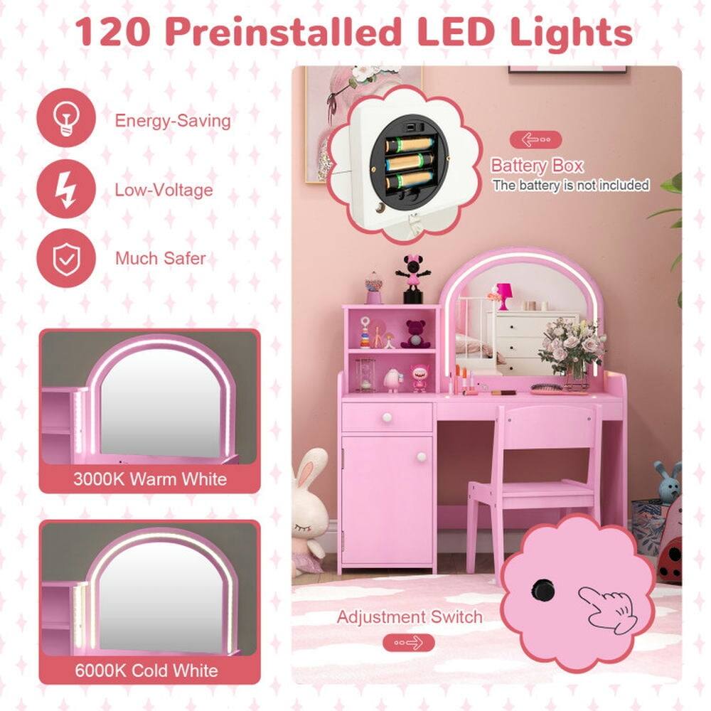 120 Preinstalled LED Lights  
Energy-Saving  
Low-Voltage  
Much Safer  

Battery Box  
The battery is not included  

3000K Warm White  
6000K Cold White  

Adjustment Switch