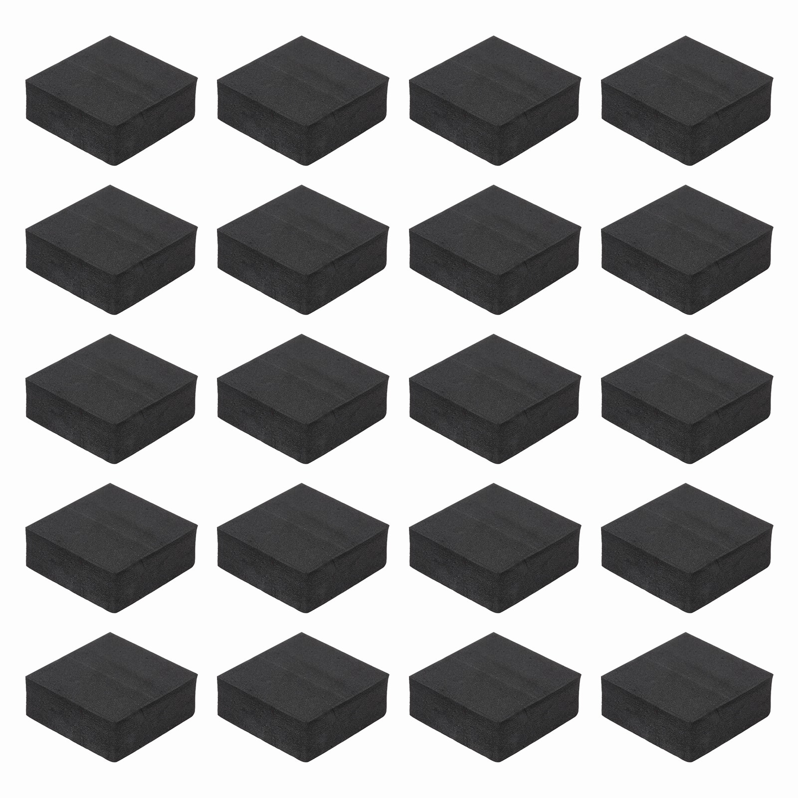 Unique Bargains - Single Sided Speaker Isolation Pads 50x50x20mm Square EVA Acoustic Foam Anti-Vibration Feet for Speaker Subwoofer, 32pcs - Black price history on PriceWatchPro