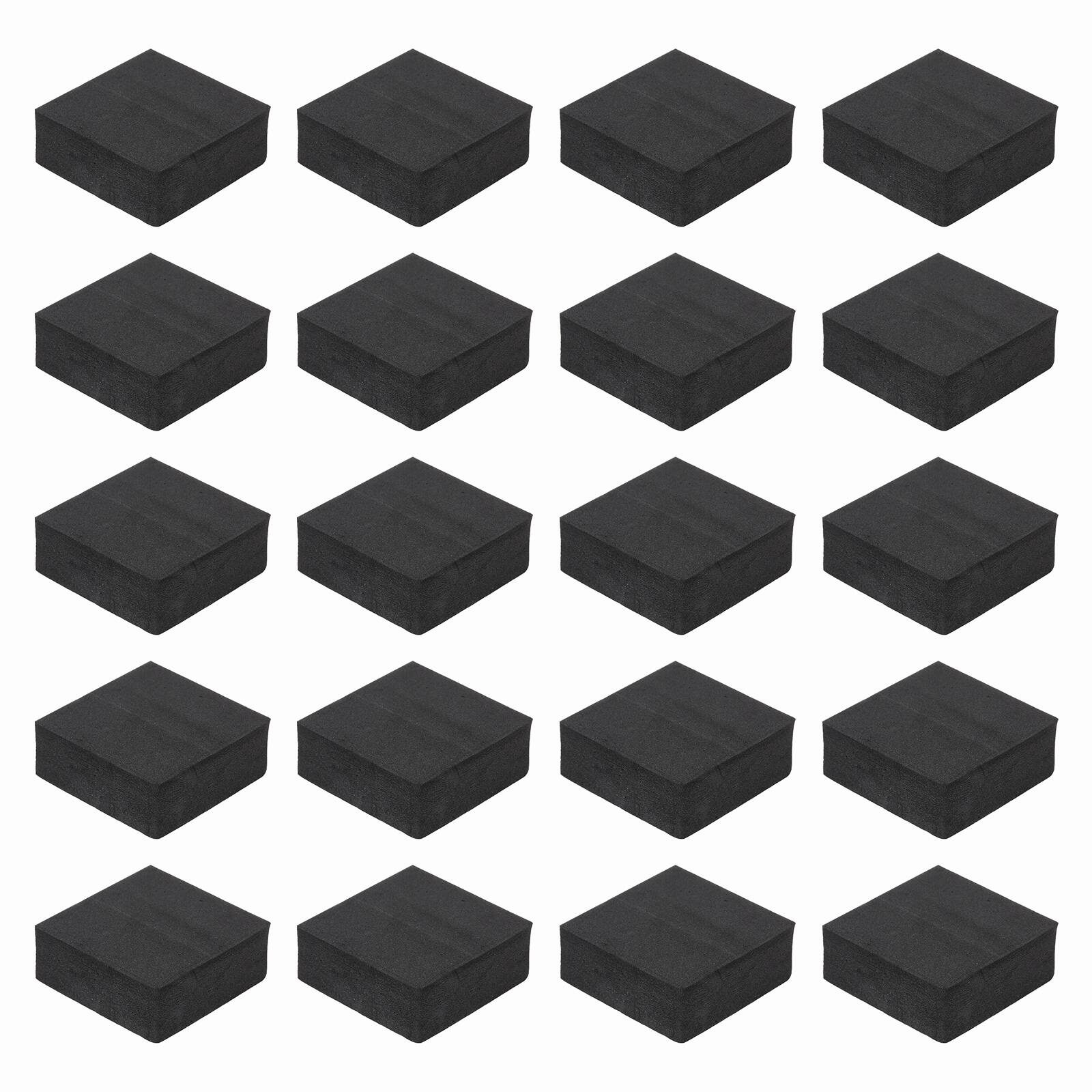 Front. Unique Bargains - Single Sided Speaker Isolation Pads 50x50x20mm Square EVA Acoustic Foam Anti-Vibration Feet for Speaker Subwoofer, 32pcs - Black.