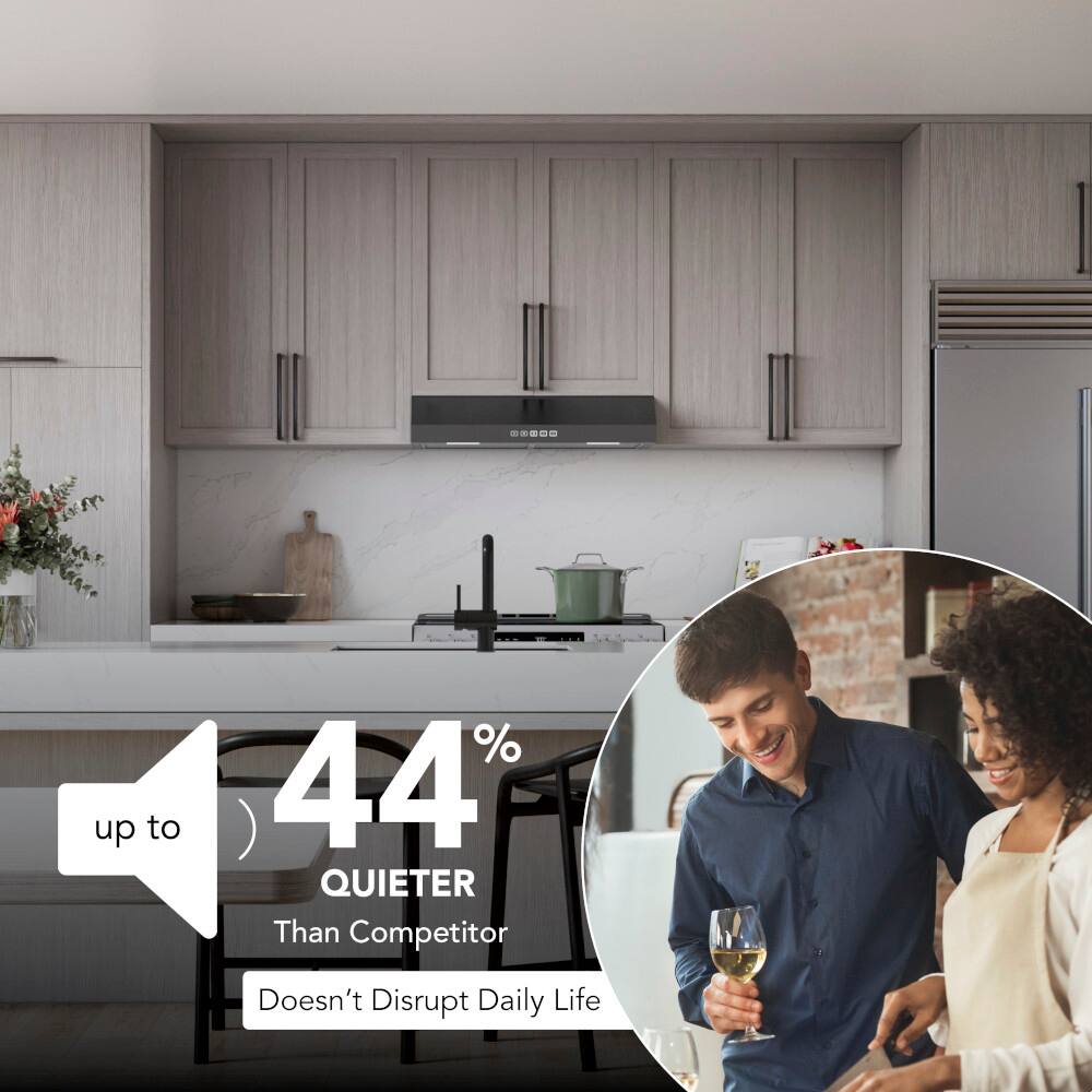 "Up to 44% quieter than a competitor, doesn't disrupt daily life."