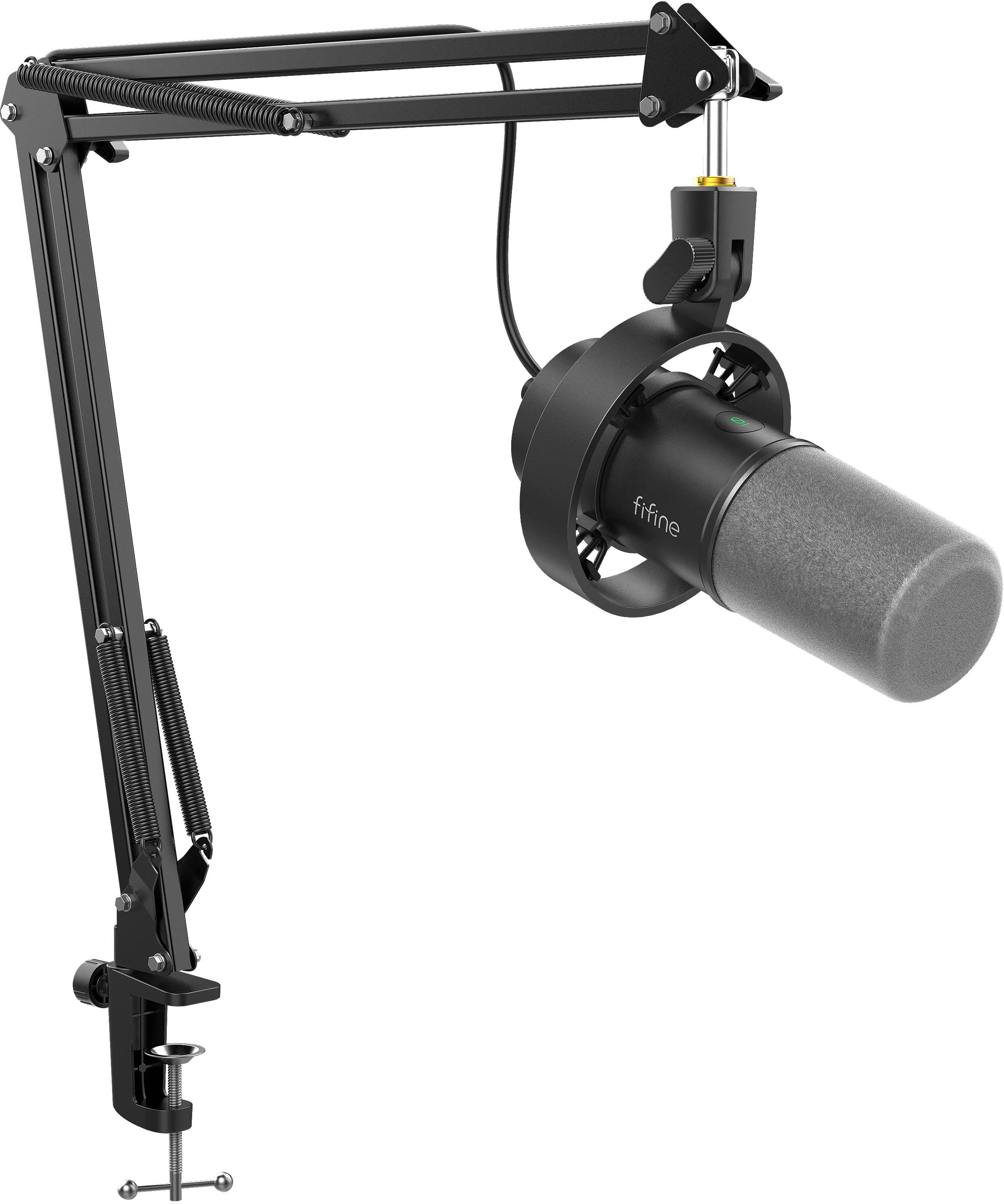 FIFINE - USB/XLR Dynamic Microphone Kit with Boom Arm, Mute & Headphone Jack for Podcast, Gaming, Streaming  & Recording - Black price history on PriceWatchPro