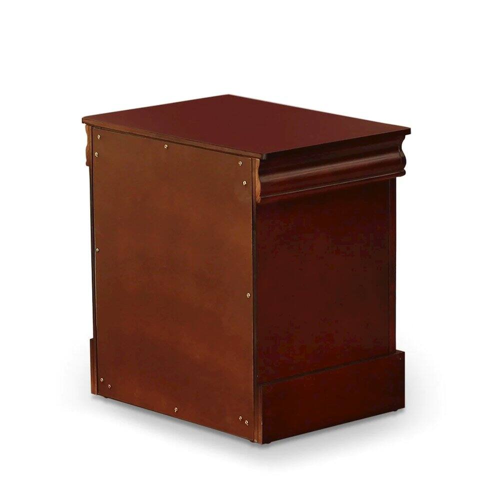 Back. East West Furniture - East West Furniture 1-Piece mid century Wooden Night Stand with 2 Wood Drawers for Bedroom – Walnut Finish - Multi-Color.