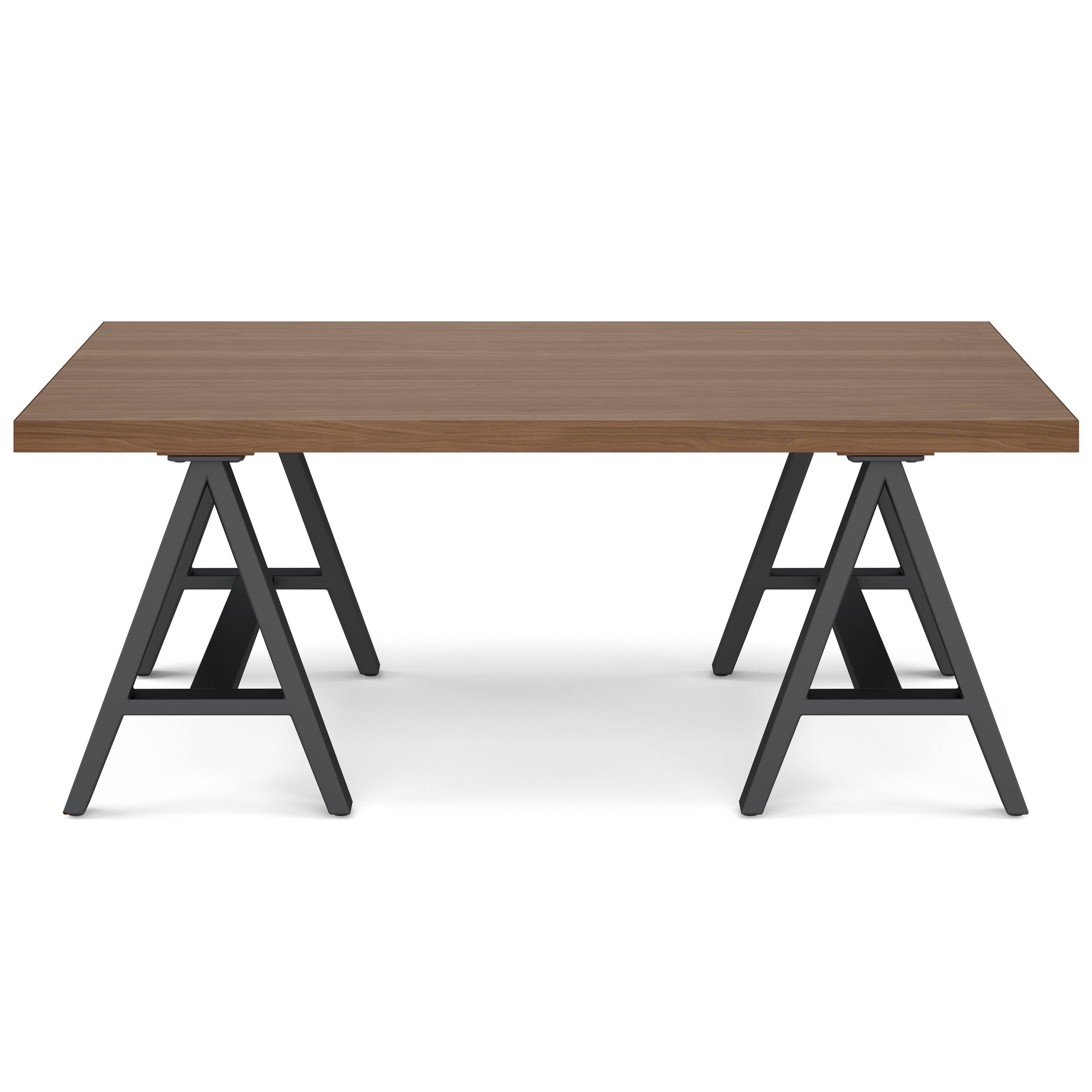 Alt View 14. Simpli Home - Sawhorse Solid Walnut Veneer and Metal Coffee Table - Walnut.