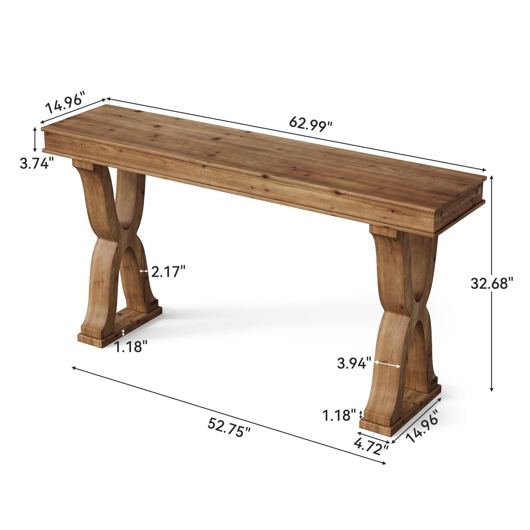 14.96"  
62.99"  
3.74"  
2.17"  
32.68"  
1.18"  
52.75"  
3.94"  
1.18"  
4.72"  
14.96"