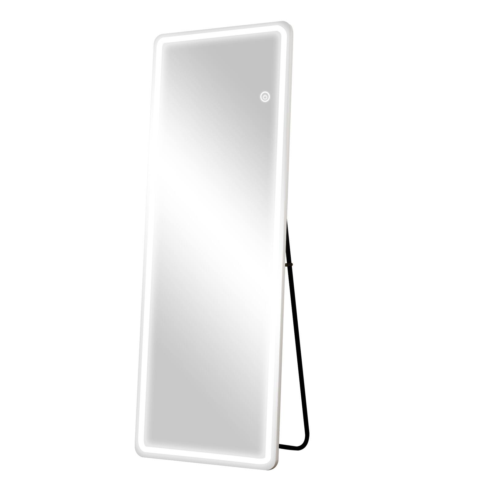 Alt View 2. Easly - Rectangular 20 in. W x 63 in. H LED with 3-Color Dimmable Light Frameless Full Length Floor Mirror - Frameless.