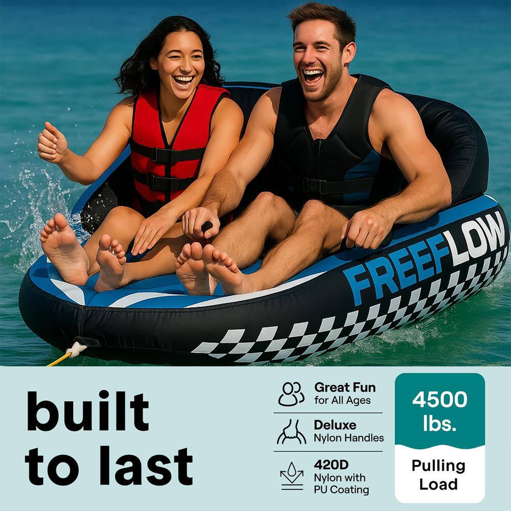 FREEFLOW  
built to last  
Great Fun for All Ages  
4500 lbs.  
Deluxe Nylon Handles  
420D Pulling Nylon with PU Load Coating