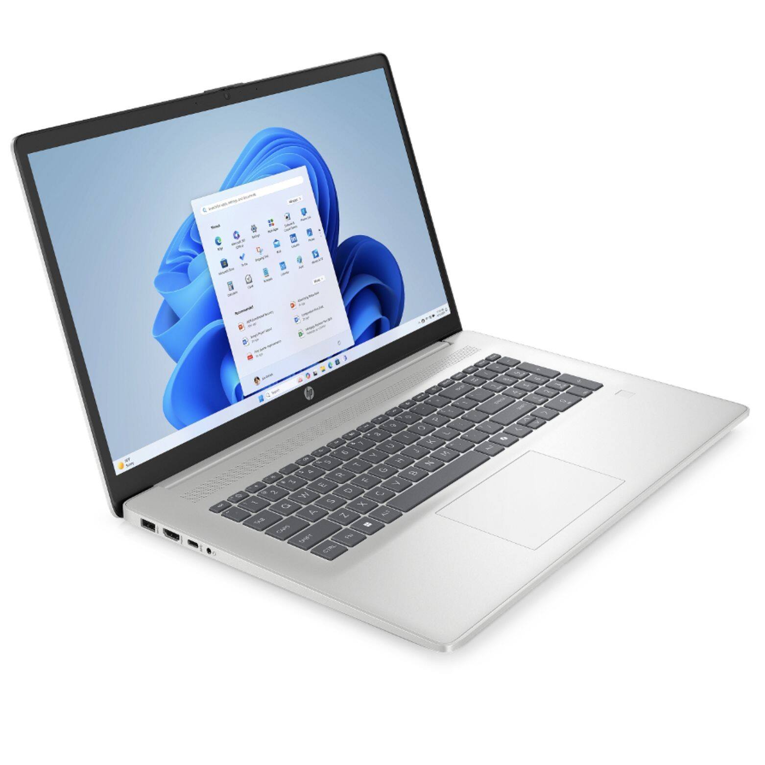 Back. HP - HP AI BE6J9UA#ABA Natural Silver Laptop, Ultra 7-255U, 16GB, 1TB SSD, 17.3 FHD (1920x1080), Win 11 Pro - Natural Silver.