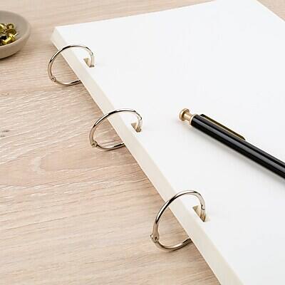 Alt View 4. ACCO - Book Ring, 3/4" Capacity, Silver, 100/Box - Silver.