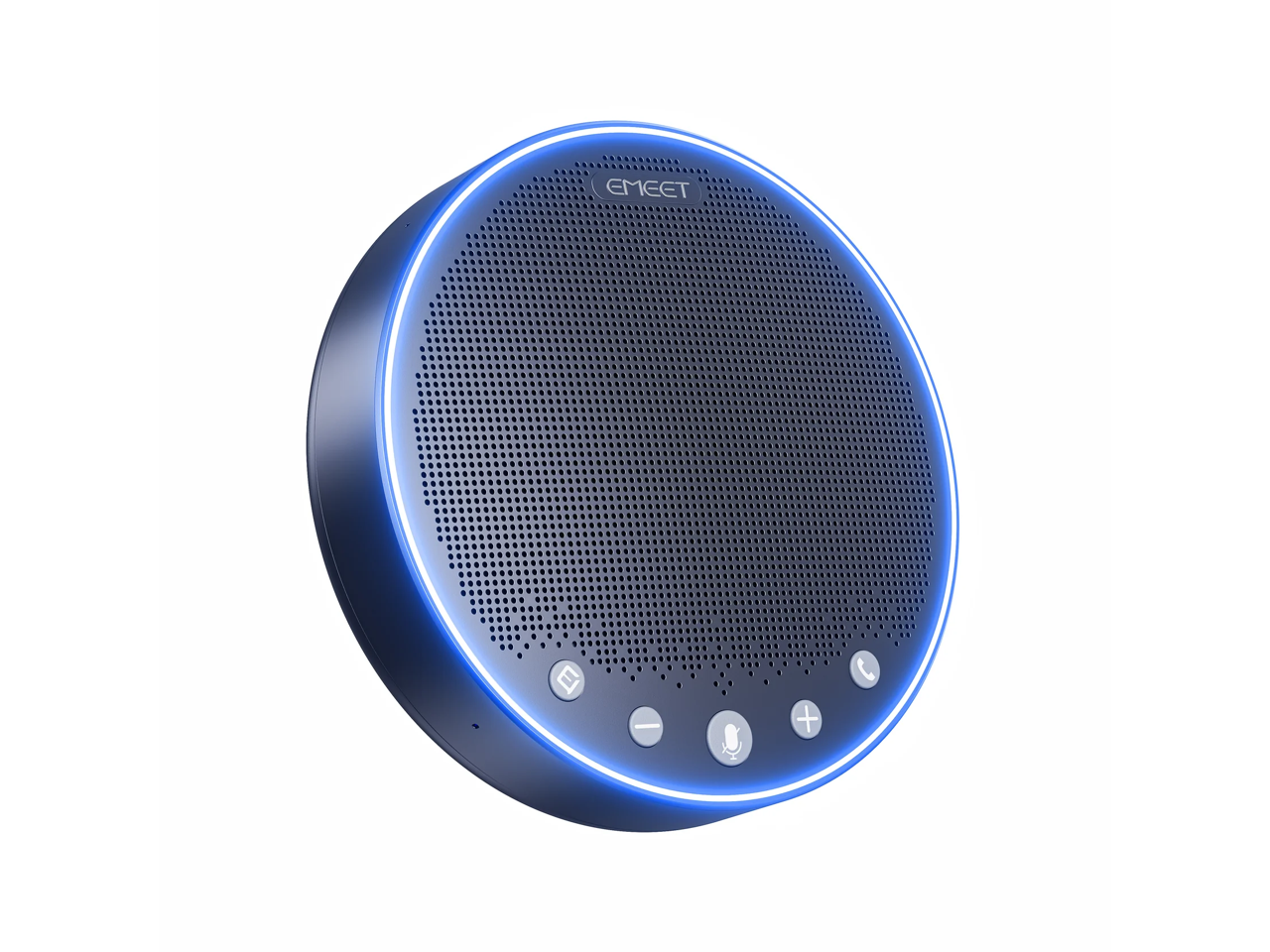 Alt View 2. EMEET - EMEET OfficeCore M3 Bluetooth Speakerphone, 4-Mic 360° Pickup, 89dB, Full Duplex, Daisy-Chain - Black.