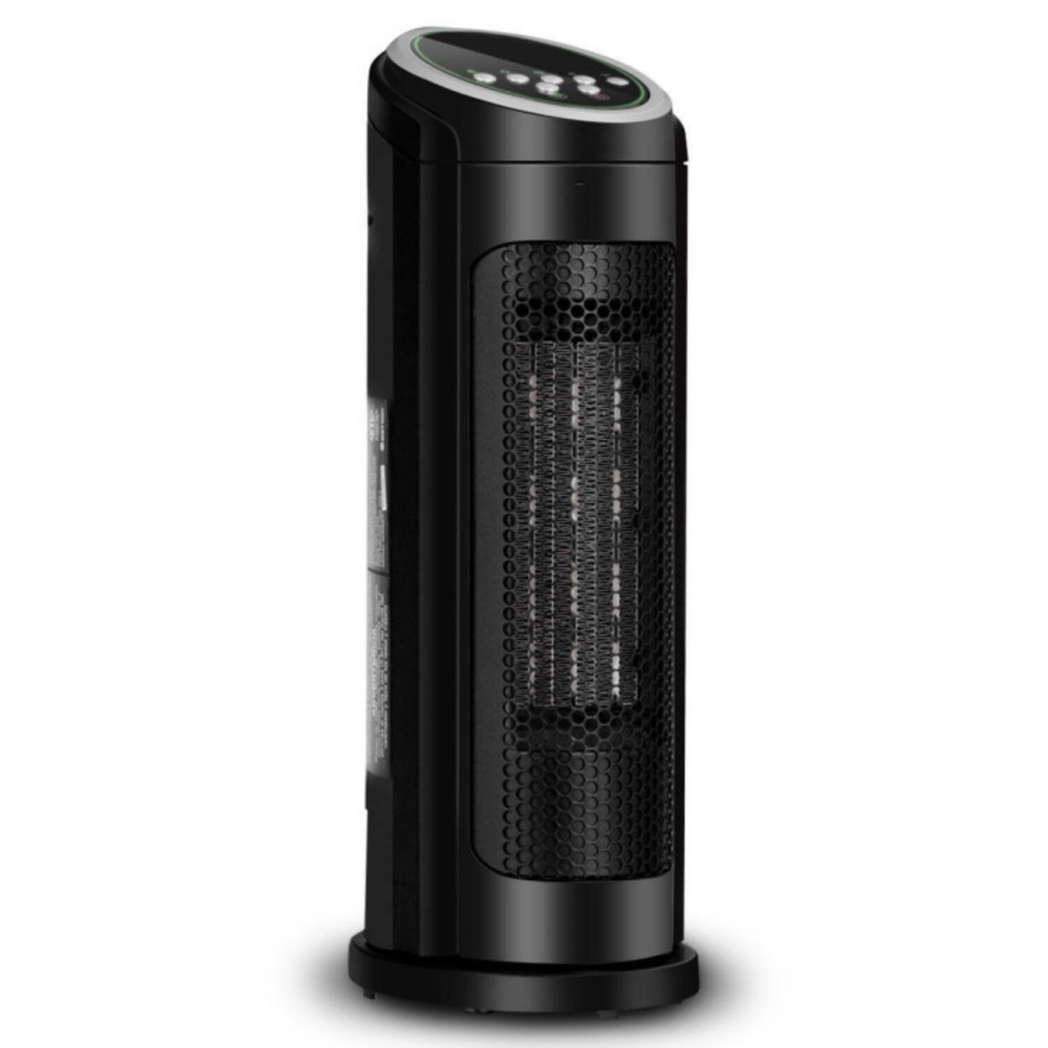 Alt View 4. LUCKY ONE - 1500W Oscillating PTC Ceramic Space Heater with Remote & Thermostat - Portable for Home - Black.