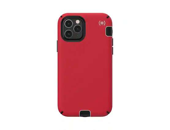 Front. Speck - Speck Presidio Sport Series Case for Apple iPhone 11 Pro | Color: Heartrate Red - Heartrate Red/Sidewalk Grey/Black.