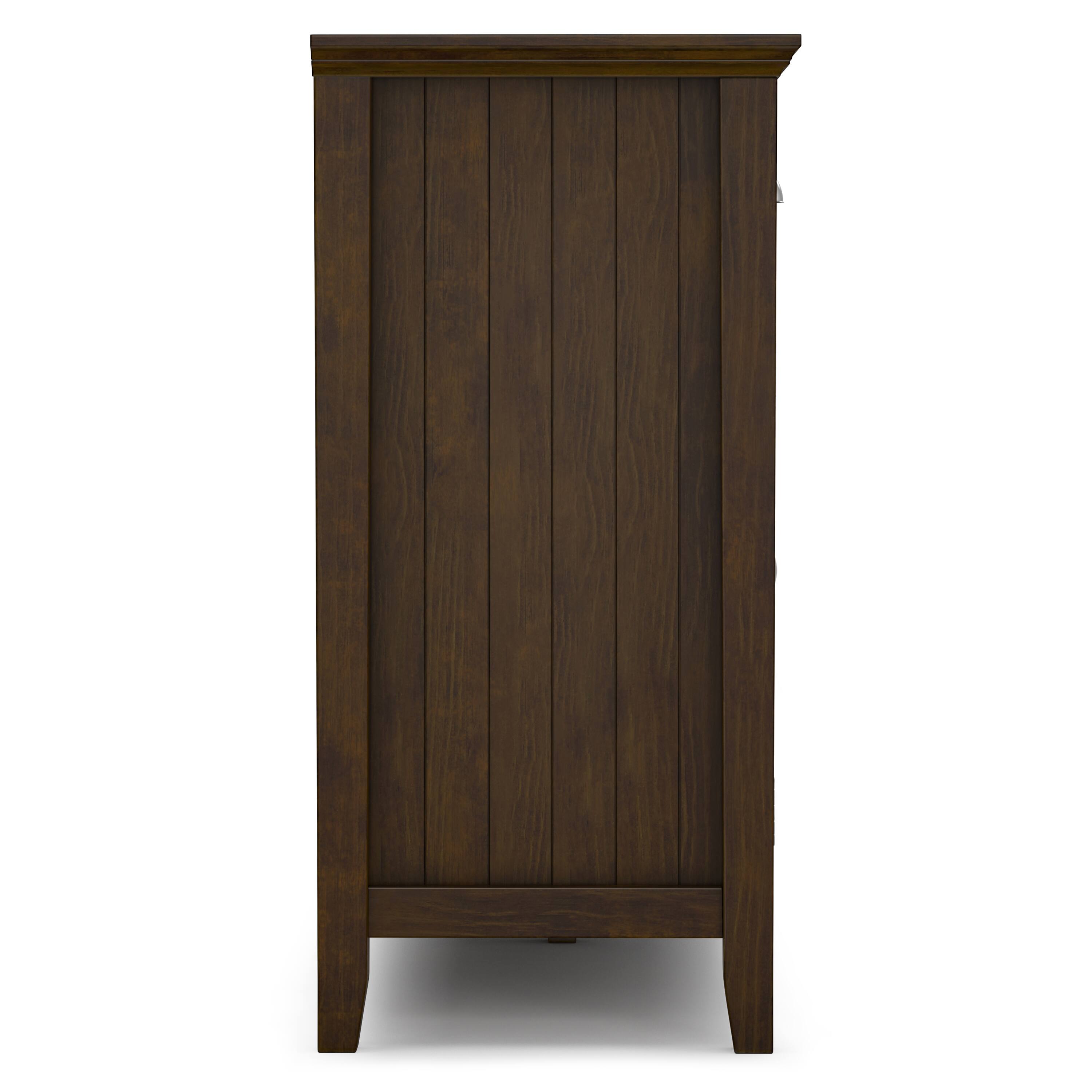 Alt View 4. Simpli Home - Acadian SOLID WOOD Large Sideboard Buffet in Brunette Brown - Brunette Brown.