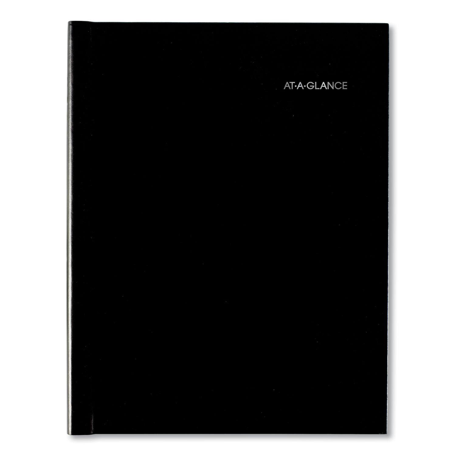 Angle. AT-A-GLANCE - DayMinder Hardcover Weekly Vertical Column Format Appointment Book 11 x 8 Black Cover 12 Month Jan to Dec 2026.