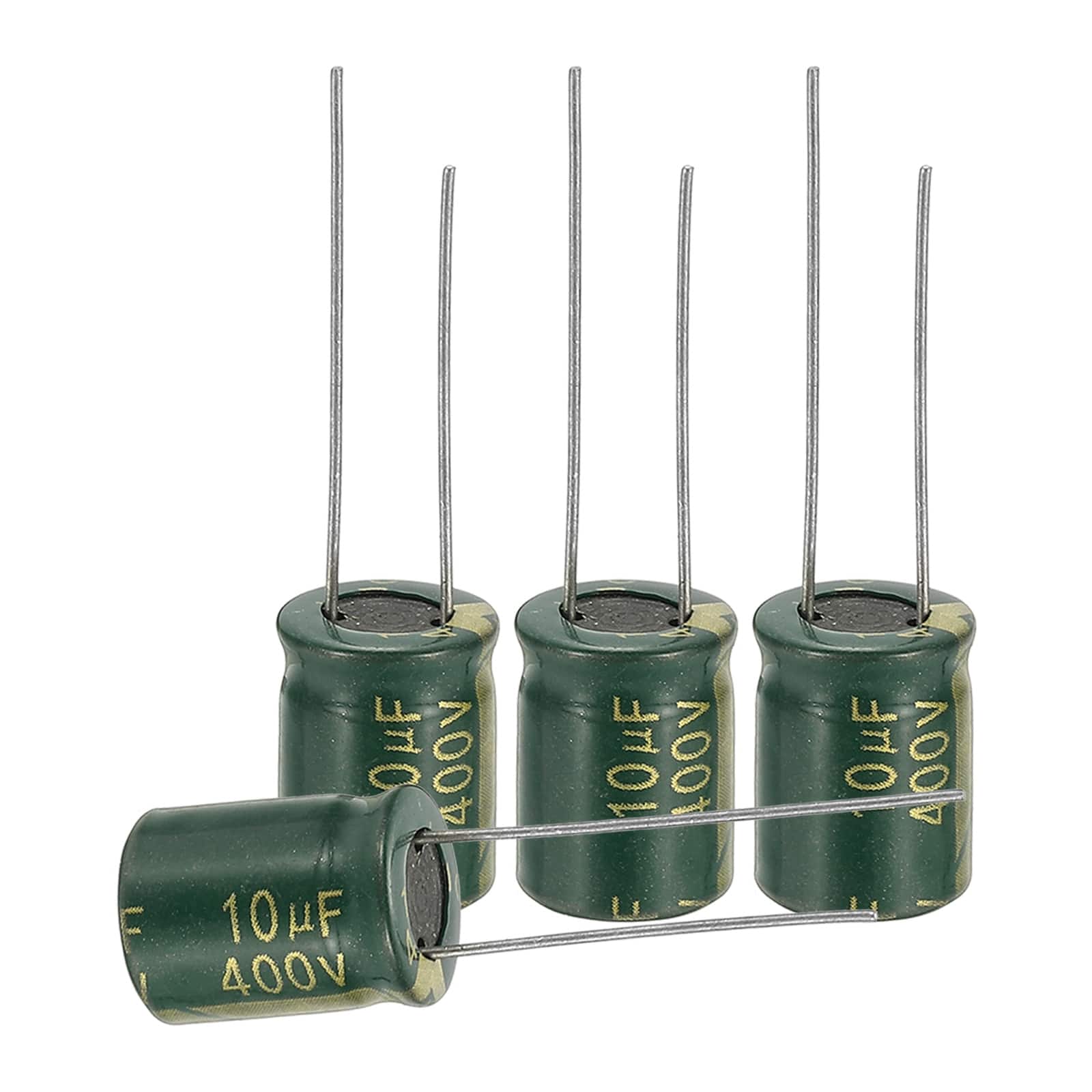 Unique Bargains - 10uF 400V 10x13mm Electrolytic Capacitor, High Frequency, Low Impedance, Radial Leads, 12pcs - Green price history on PriceWatchPro