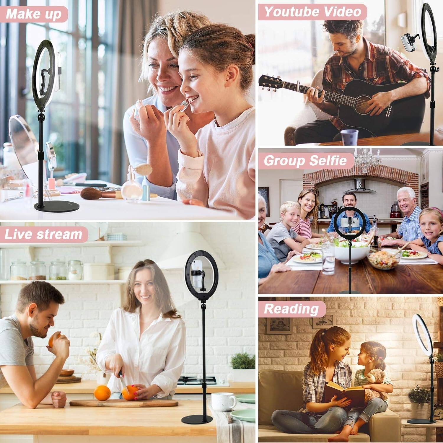 - Make up
- Youtube Video
- Group Selfie
- Live stream
- Reading