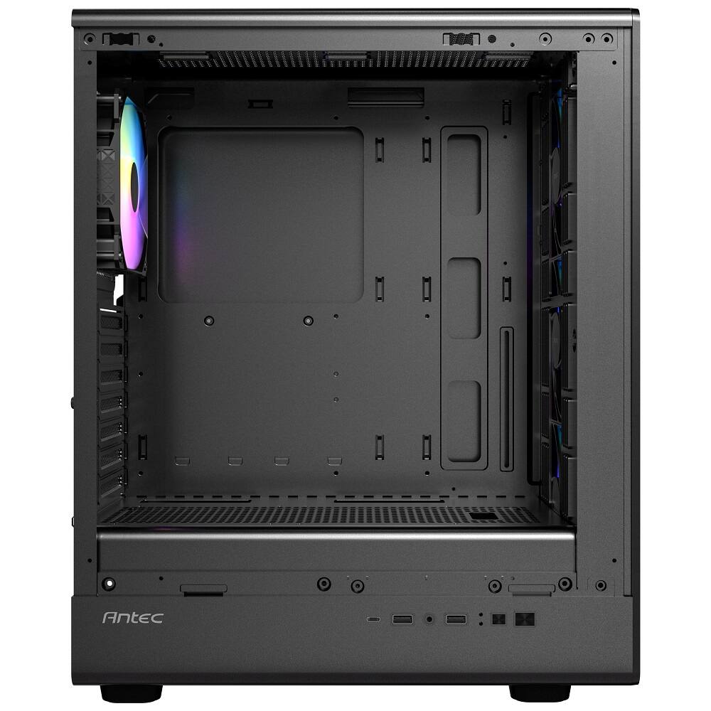 Alt View 2. Antec - P6 Neo ARGB, 4 PWM ARGB Fans Included, 240 mm Top Radiator Support, Type-C 3.2 Gen 2 Mid-Tower ATX PC Case - Black.