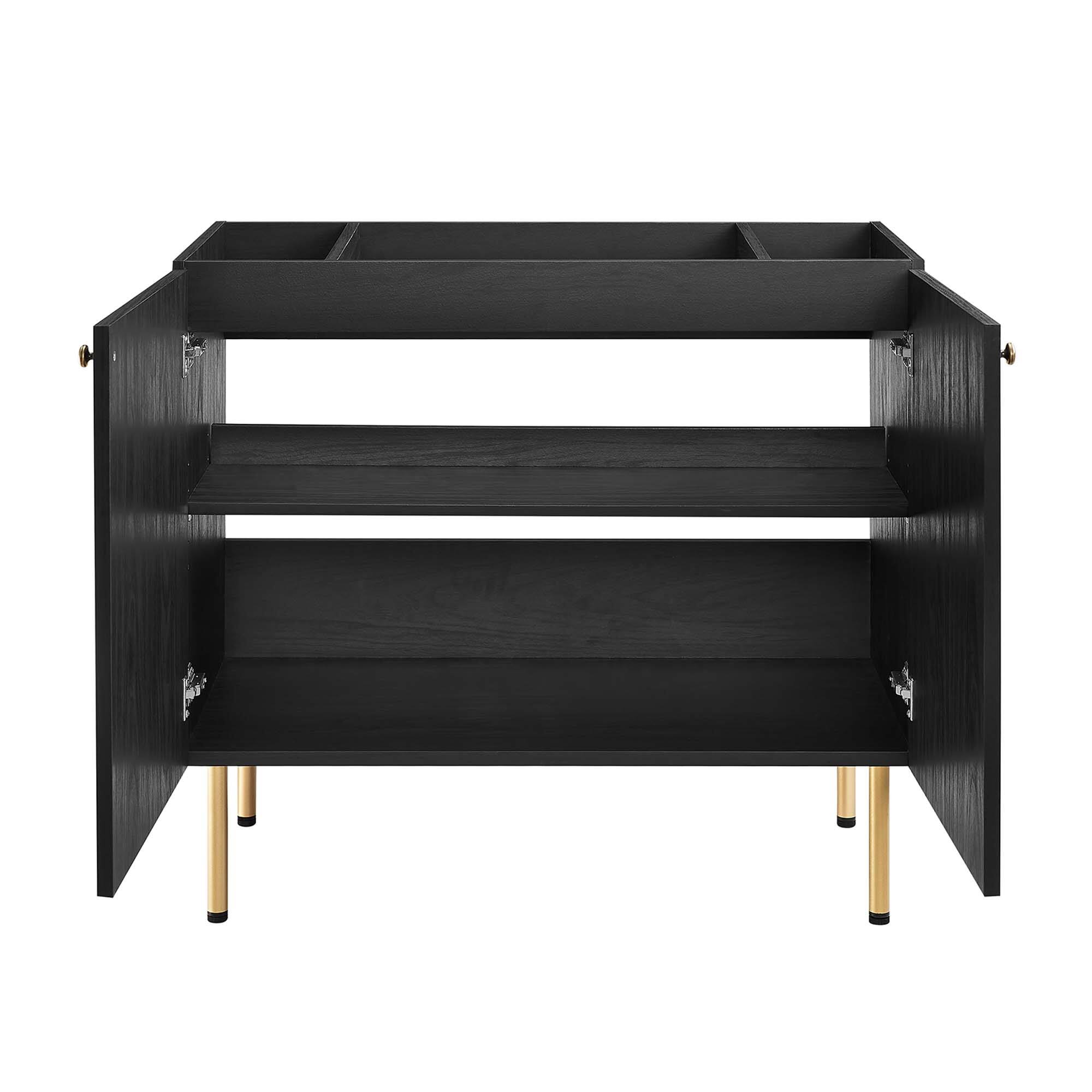 Alt View 5. Modway - Chaucer Bathroom Cabinet Basin Not Included by Modway - Black.